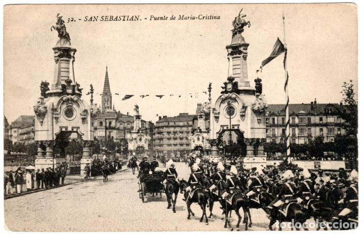 Postcards: PRECIOSA POSTAL - SAN SEBASTIAN - PUENTE DE MARIA CRISTINA - EDICION G.G.GALARZA