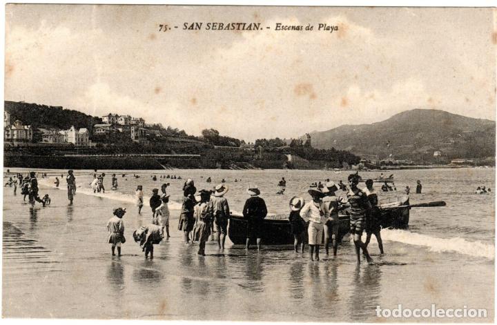 Postcards: BONITA POSTAL - SAN SEBASTIAN - ESCENAS DE PLAYA - EDICION G.G.GALARZA