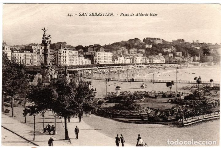 Postcards: BONITA POSTAL - SAN SEBASTIAN - PASEO DE ALDERDI-EDER - EDICION G.G.GALARZA