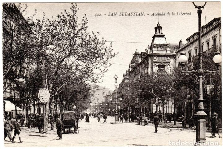 Postcards: BONITA POSTAL - SAN SEBASTIAN - AVENIDA DE LA LIBERTAD - EDICION G.G.GALARZA