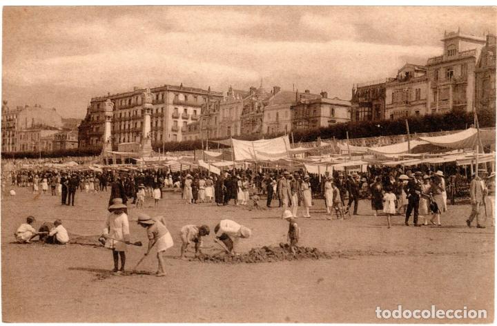 Postcards: BONITA POSTAL - SAN SEBASTIAN - JUEGO INFANTILES EN LA PLAYA - GRAFOS