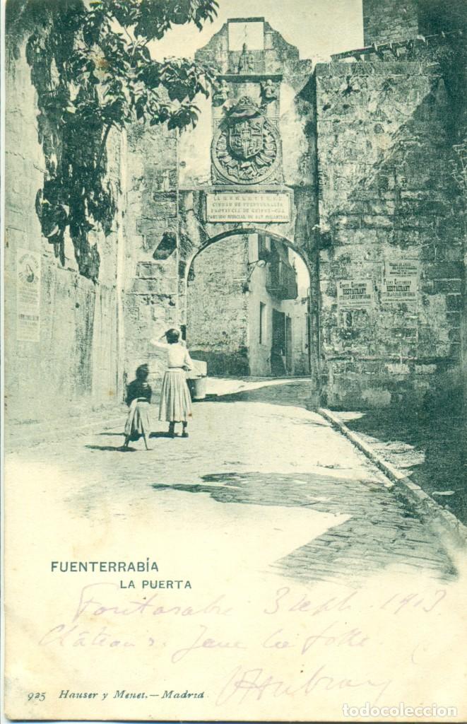 Postales: FUENTERRABIA. LA PUERTA. CIRCULADA EN1903. - Foto 1