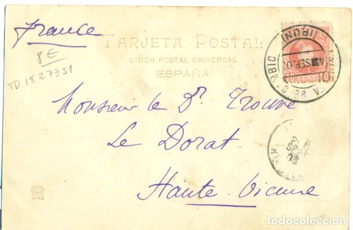 Postales: FUENTERRABIA. LA PUERTA. CIRCULADA EN1903. - Foto 2