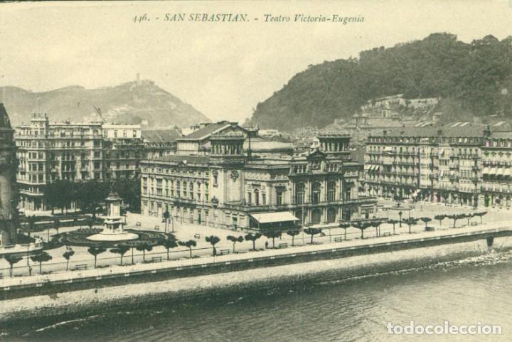 Postales: SAN SEBASTIAN. TEATRO VICTORIA EUGENIA. HACIA 1920.