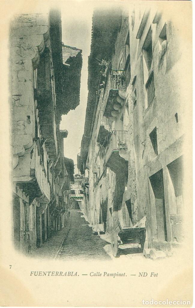 Postales: FUENTERRABIA. CALLE PAMPINOT. HACIA 1920.