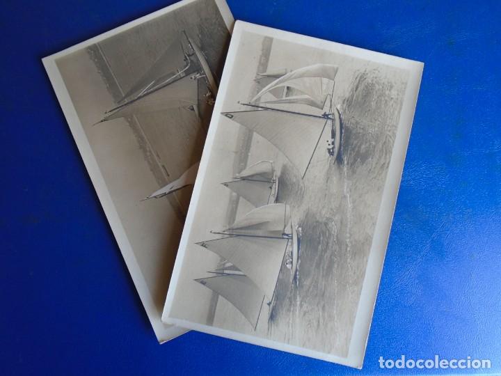 Postales: (PS-68209)LOTE DE 2 POSTALES FOTOGRAFICAS DE BILBAO-REGATAS A&Ntilde;O 1910