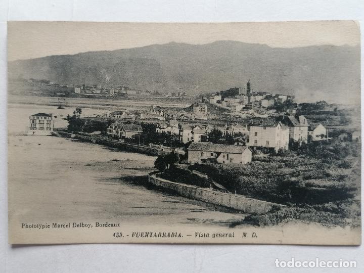 Postales: ANTIGUA POSTAL FUENTERRABIA - VISTA GENERAL, 439, FOTOTIPIA MARCEL DELBOY, CIRCULADA A&Ntilde;OS 20