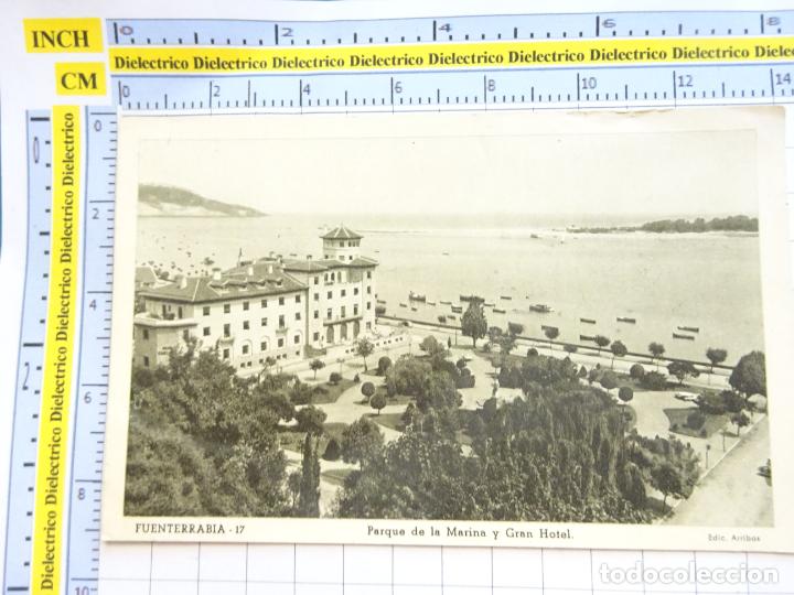 Postales: POSTAL DE GUIP&Uacute;ZCOA. FUENTERRABIA. A&Ntilde;OS 10 30. PARQUE DE LA MARINA Y GRAN HOTEL. 17 ARRIBAS. 606