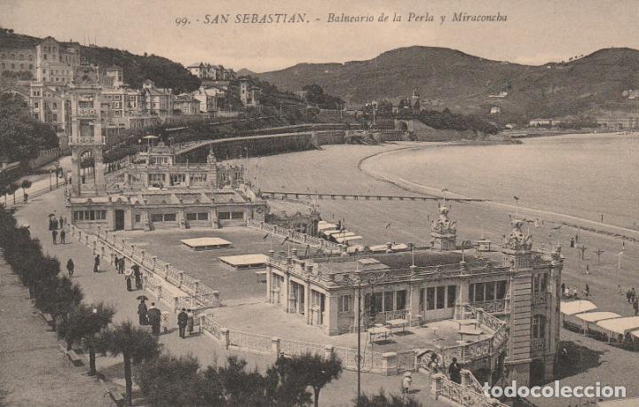 Cartoline: San Sebastian.-Balneario de la apaerla y Miraconcha