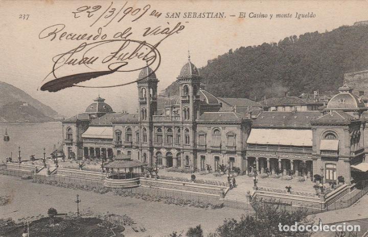 Cartoline: San Sebastian.-El Casino y monte Igueldo