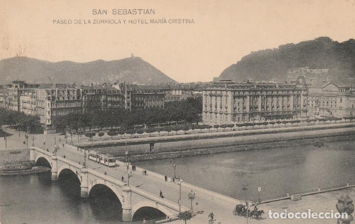 Postkarten: San Sebasti&aacute;n.- PASEO DE LA ZURRIOLA Y HOTEL MAR&Iacute;A CRISTINA