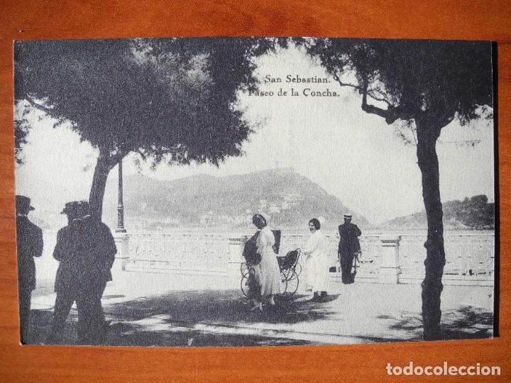 Postais: San Sebastian. Paseo de la Concha. Fototipia Hauser y Menet. Nueva