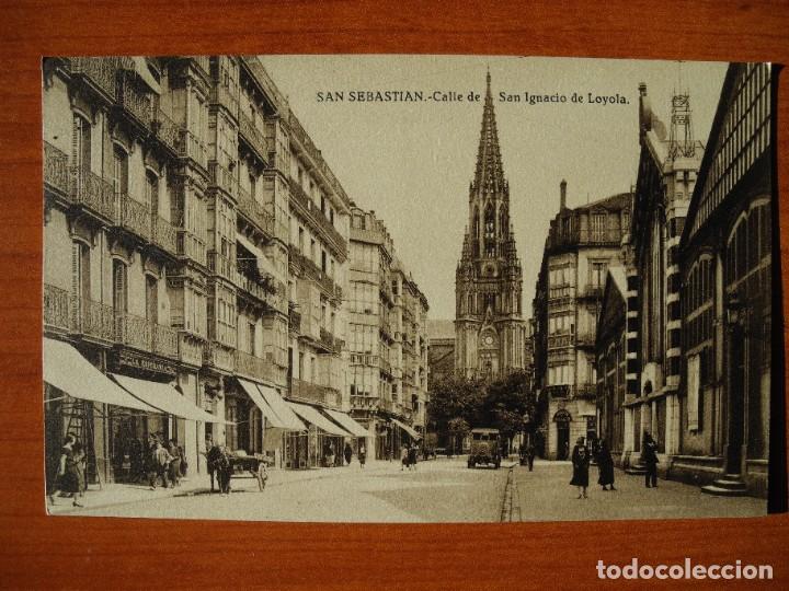 Postais: San Sebastian. Calle de San Ignacio de Loyola. Foto Galarza. Nueva