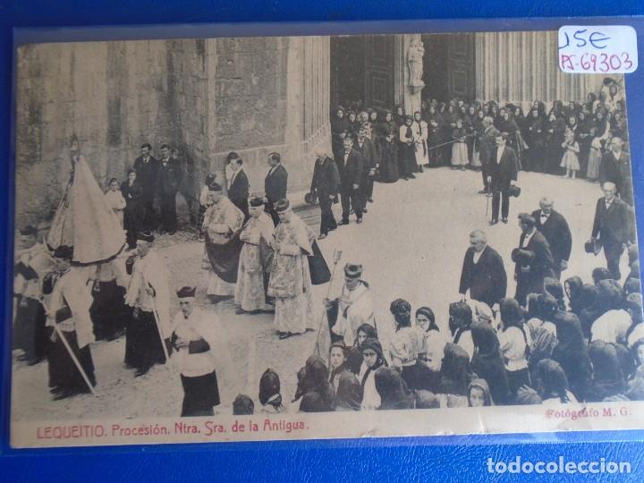 Postais: (PS-69303)POSTAL DE LEQUEITO-PROCESION NTRA.SRA.DE LA ANTIGUA.FOTOGRAFO M.G.