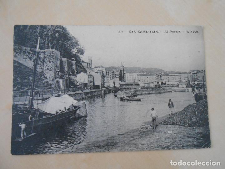 Postais: Postal antigua del puerto de San Sebasti&aacute;n