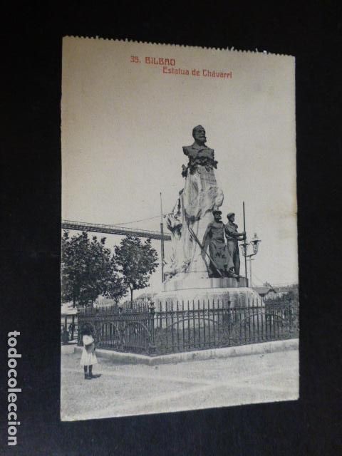 Postales: BILBAO ESTATUA DE CHAVARRI - Foto 1
