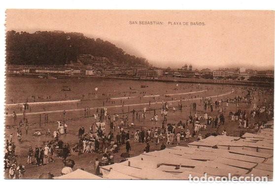 Postcards: POSTAL, SAN SEBASTIAN. - PLAYA DE BA&Ntilde;OS. FOTOTIPIA HAUSER Y MENET. S/C.