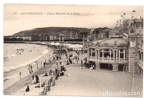 Postcards: POSTAL, 188,- SAN SEBASTIAN. - PLAYA Y BALNEARIO DE LA PERLA. G. G. GALARZA. CLICH&Eacute; GONZALES. S/C