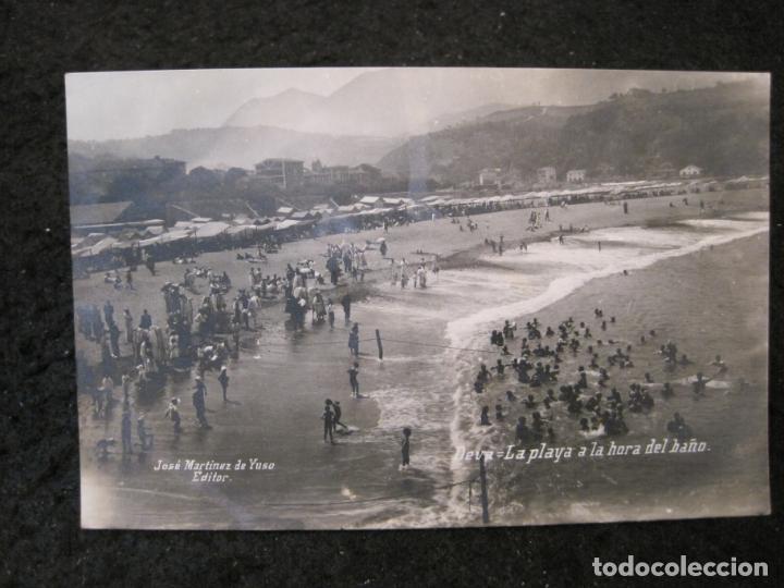 Postcards: DEBA-DEVA-LA PLAYA A LA HORA DEL BA&Ntilde;O-FOTOGRAFICA ED JOSE MARTINEZ DE YUSO-POSTAL ANTIGUA-(94.535)