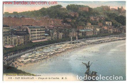 Postales: San Sebasti&aacute;n.- Playa de la Concha. - Foto 1