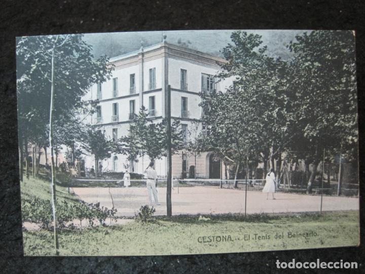 Postais: CESTONA-EL TENIS DEL BALNEARIO-POSTAL ANTIGUA-(94.632)