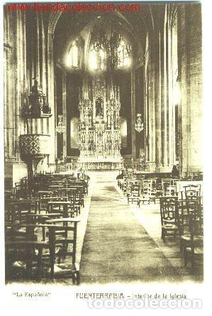 Postales: Fuenterrabia.- Interior de la Iglesia. - Foto 1