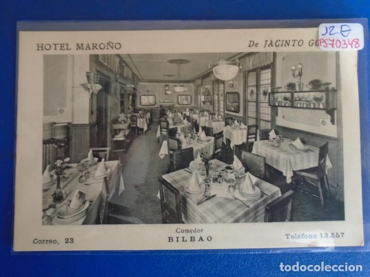 Postcards: (PS-70348)POSTAL DE BILBAO-HOTEL MARO&Ntilde;O DE JACINTO GOMEZ.COMEDOR