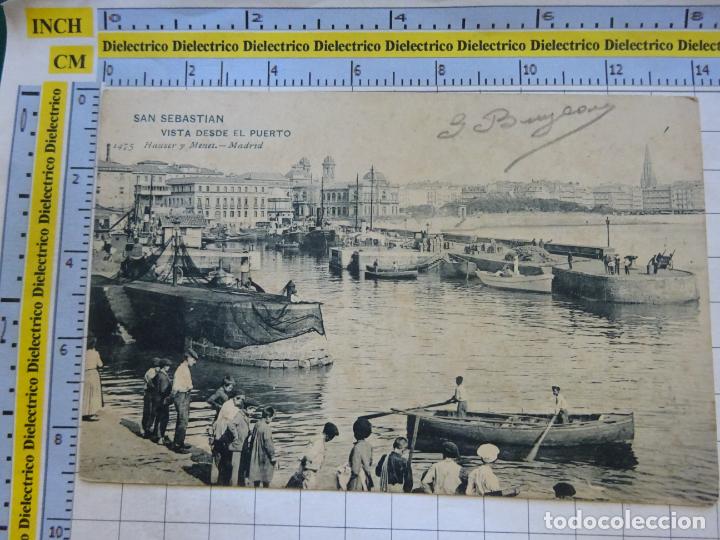 Cartoline: POSTAL DE SAN SEBASTIAN, GUIP&Uacute;ZCOA. SIGLO XIX - 1905. VISTA DESDE PUERTO NI&Ntilde;OS PESCADORES 1475. 339