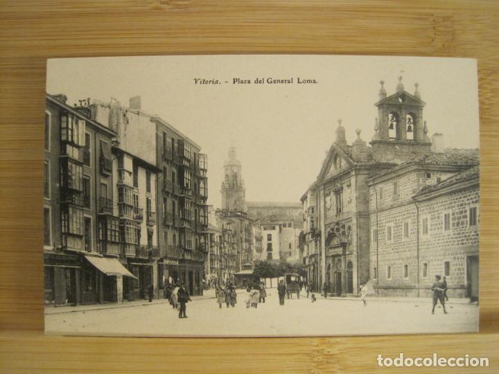 Postales: VITORIA-GASTEIZ-PLAZA DEL GENERAL LOMA-E.J.G.-POSTAL ANTIGUA-(96.345)