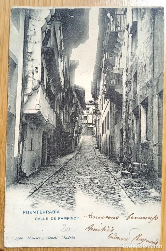 Cartes Postales: FUENTERRABIA - GUIPUZCOA - CALLE DE PAMPINOT - HAUSER Y MENET