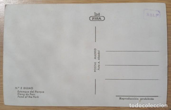 Postales: BILBAO - ESTANQUE DEL PARQUE - POSTAL MADRID - Foto 2