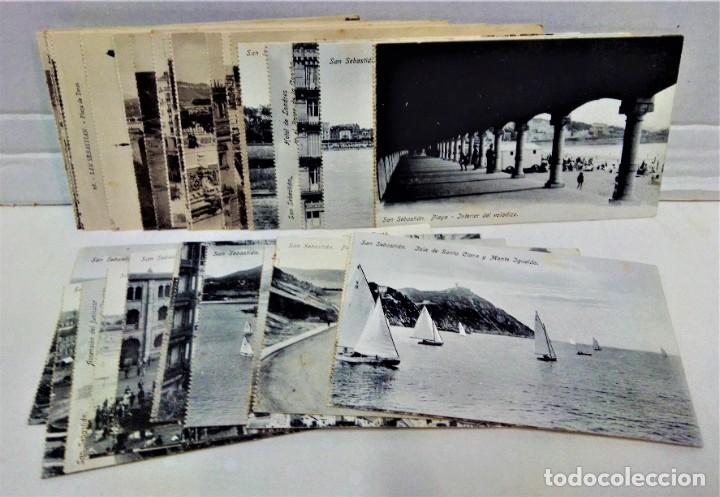 Cartoline: SAN SEBASTI&Aacute;N.LOTE 38 ANTIGUAS POSTALES SIN ESCRIBIR.EDITORES MAYOR HERMANOS Y G.GALARZA.
