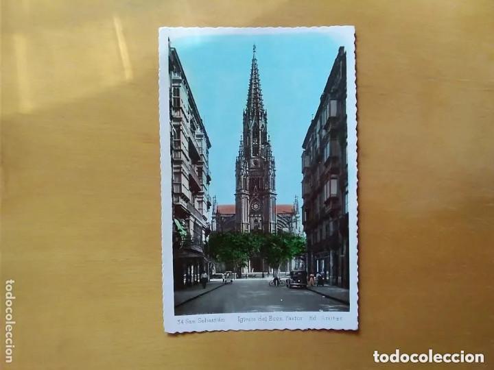 Postkarten: ANTIGUA POSTAL SAN SEBASTIAN - IGLESIA DEL BUEN PASTOR