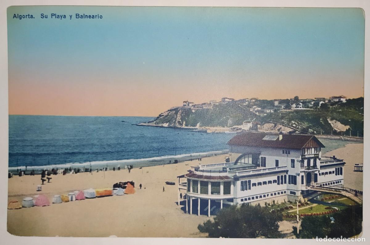 Postales: Algorta. Su Playa y Balneario - Foto 1