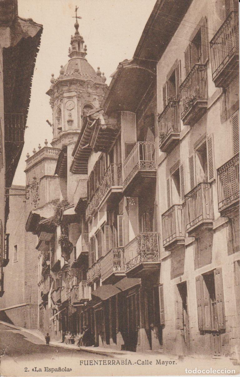 Postkarten: (2) FUENTERRABIA . CALLE MAYOR ... ED. LA ESPA&Ntilde;OLA 2 - NO CIRCULADA