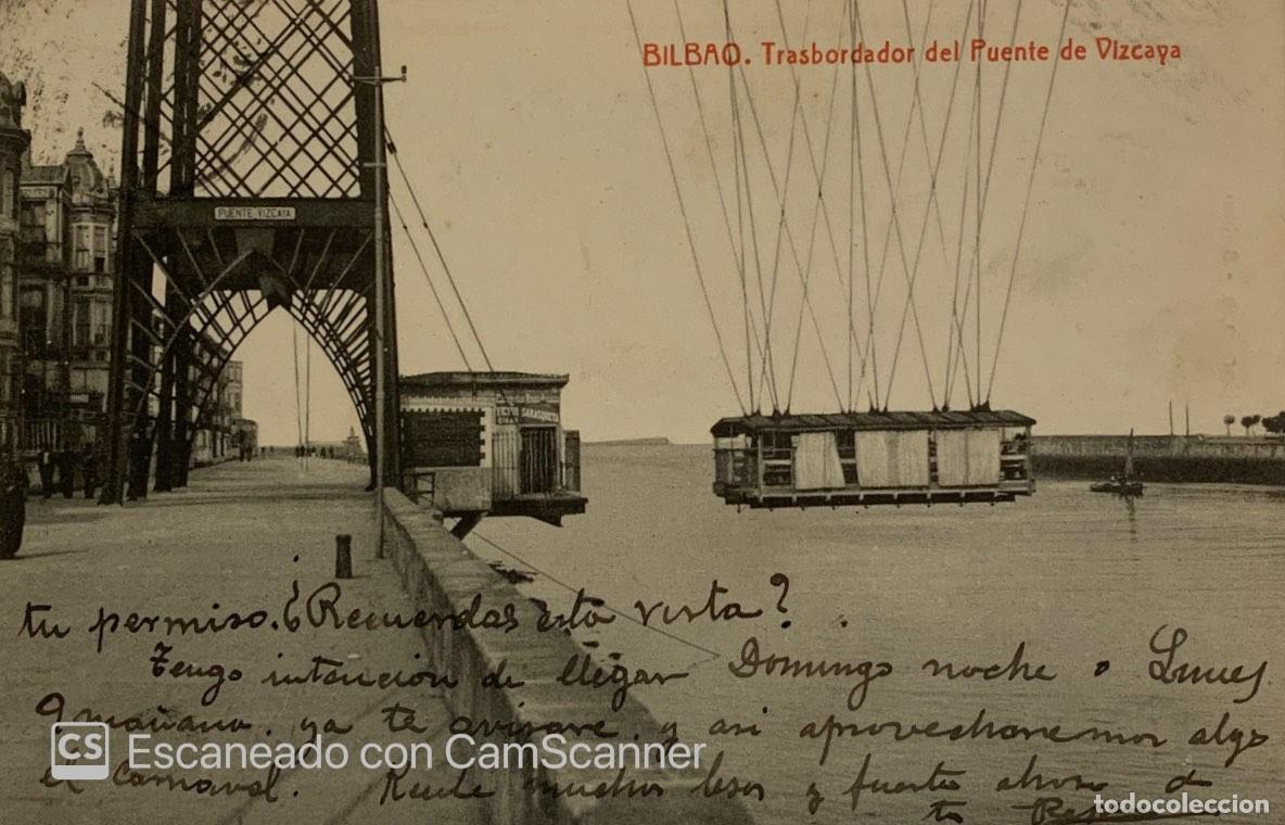 Postkarten: BILBAO.TRANSBORDADOR DEL PUENTE DE VIZCAYA. POSTAL ANTIGUA PRINCIPIOS DEL SIGLO XX