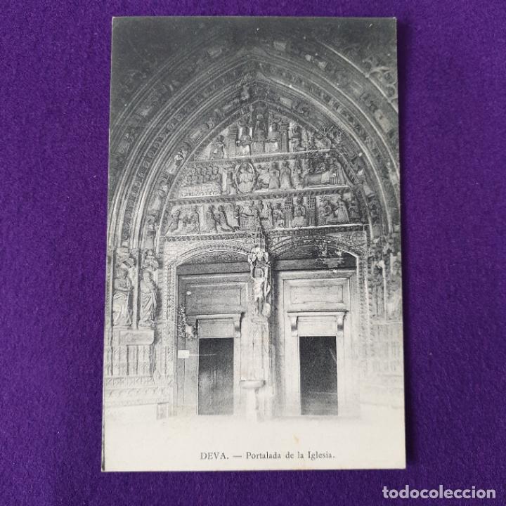 Postales: POSTAL DE DEVA (GUIPUZCOA). PORTADA DE LA IGLESIA. - Foto 1