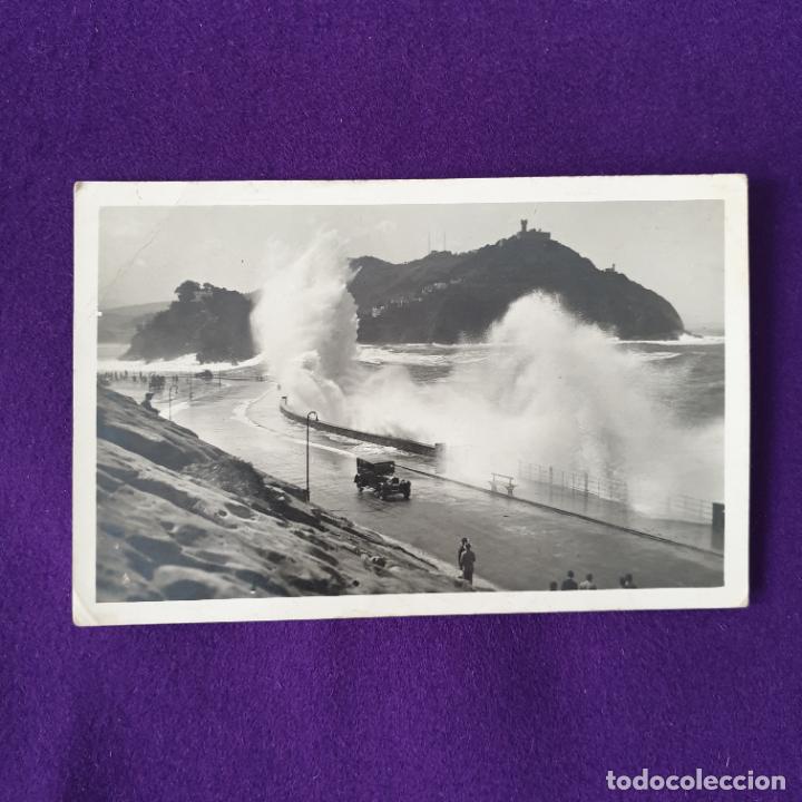 Cartoline: POSTAL DE SAN SEBASTIAN (GUIPUZCOA). GRANDES MAREAS DEL CANTABRICO.