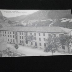 Postales: A ANTIGUA POSTAL ORIGINAL BAÑOS DE SOBRON (ALAVA) FACHADA DEL EDIFICIO NUEVO PUBLICIDAD AGUAS