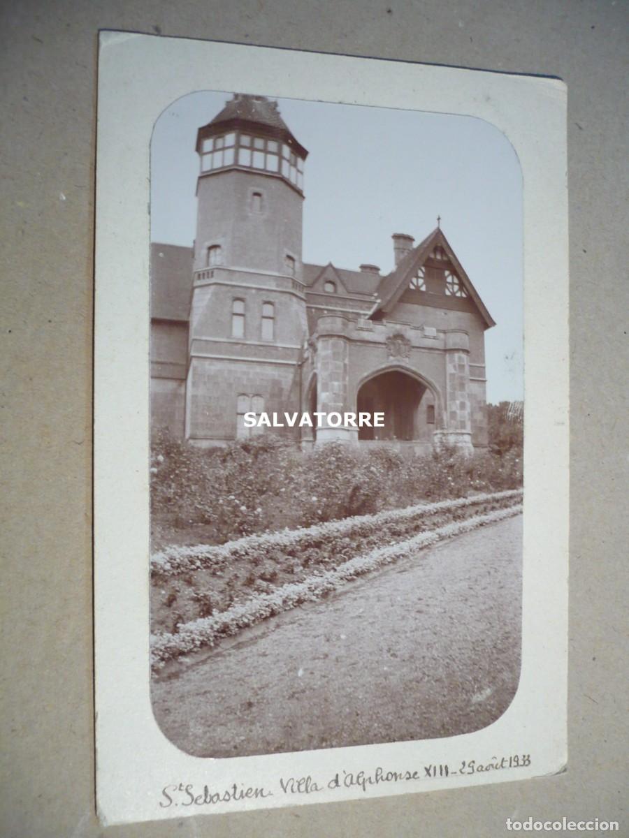 Cartoline: SAN SEBASTIAN. ST. SEBASTIEN, VILLA D'ALPHONSE XIII. VILLA DE ALFONSO XIII. 1933. RARA FOTOGR&Aacute;FICA