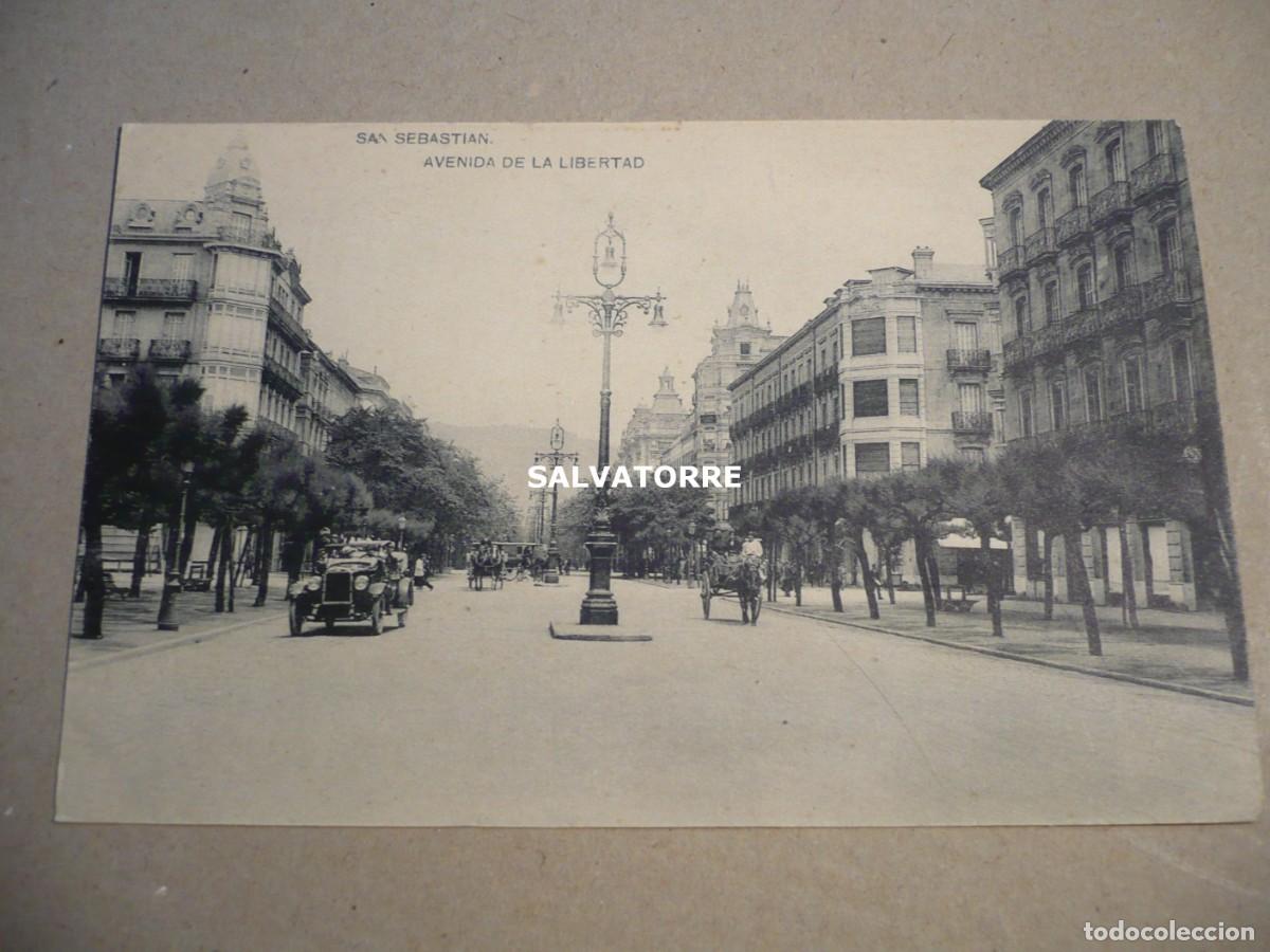 Postcards: POSTAL SAN SEBASTIAN. AVENIDA DE LA LIBERTAD. FOTOTIPIA HAUSER Y MENET.