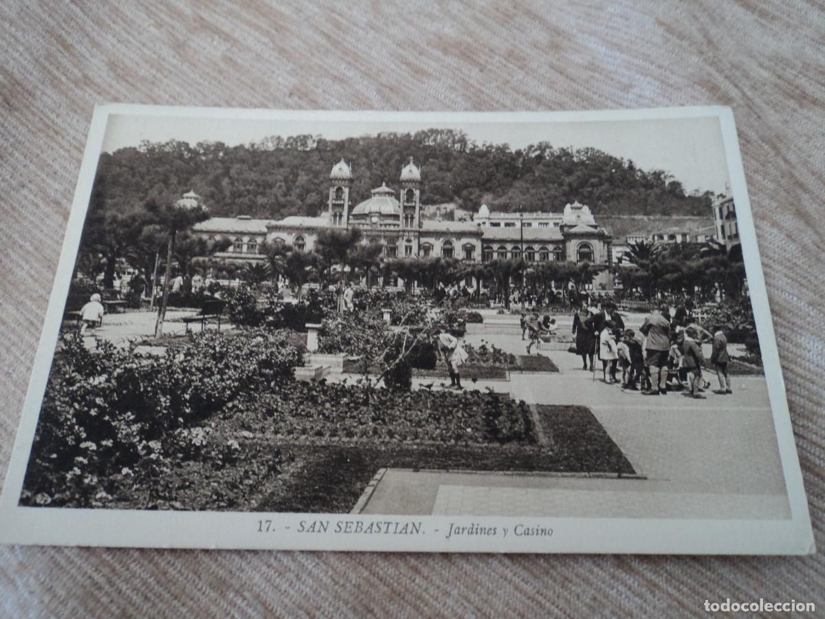 Postkarten: SAN SEBASTIAN, GUIPUZCOA - JARDINES Y CASINO. 17, FOTO GALARZA