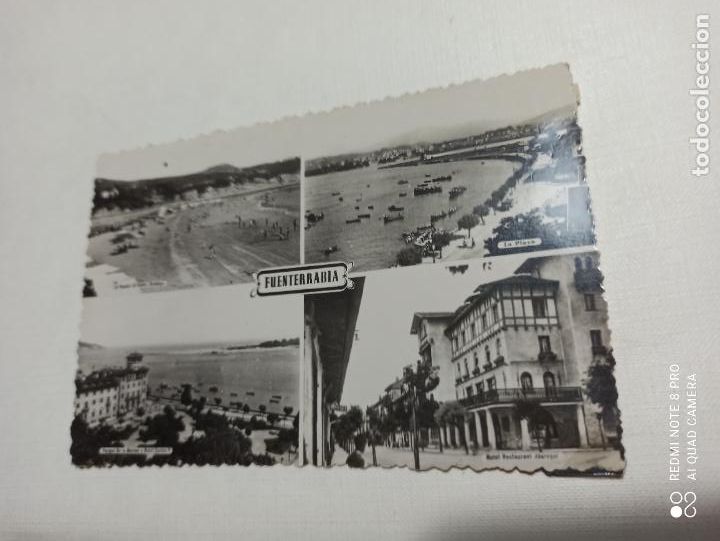 Postais: FUENTERRABIA. SE&Ntilde;ALES EN DORSO DE HABER ESTADO PEGADA AALBUM.