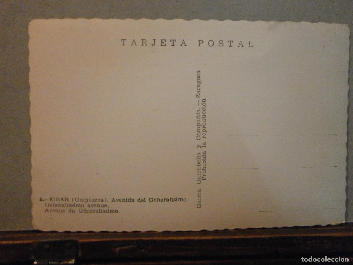Postales: (D) antigua postal pais vasco eibar avenida del generalisimo - Foto 2