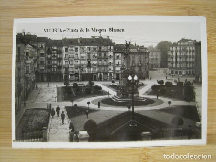 Postcards: VITORIA-PLAZA DE LA VIRGEN BLANCA-FOTOGRAFICA-POSTAL ANTIGUA-(98.675)