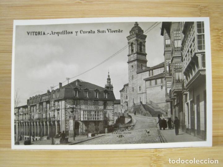 Cartoline: VITORIA-ARQUILLOS Y CUESTA SAN VICENTE-FOTOGRAFICA-POSTAL ANTIGUA-(98.678)