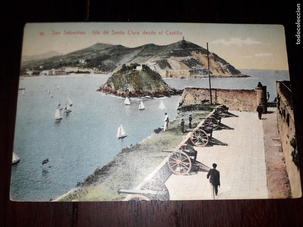 Postales: N&ordm; 7709 POSTAL SAN SEBASTIAN ISLA DE SANTA CLARA DESDE EL CASTILLO