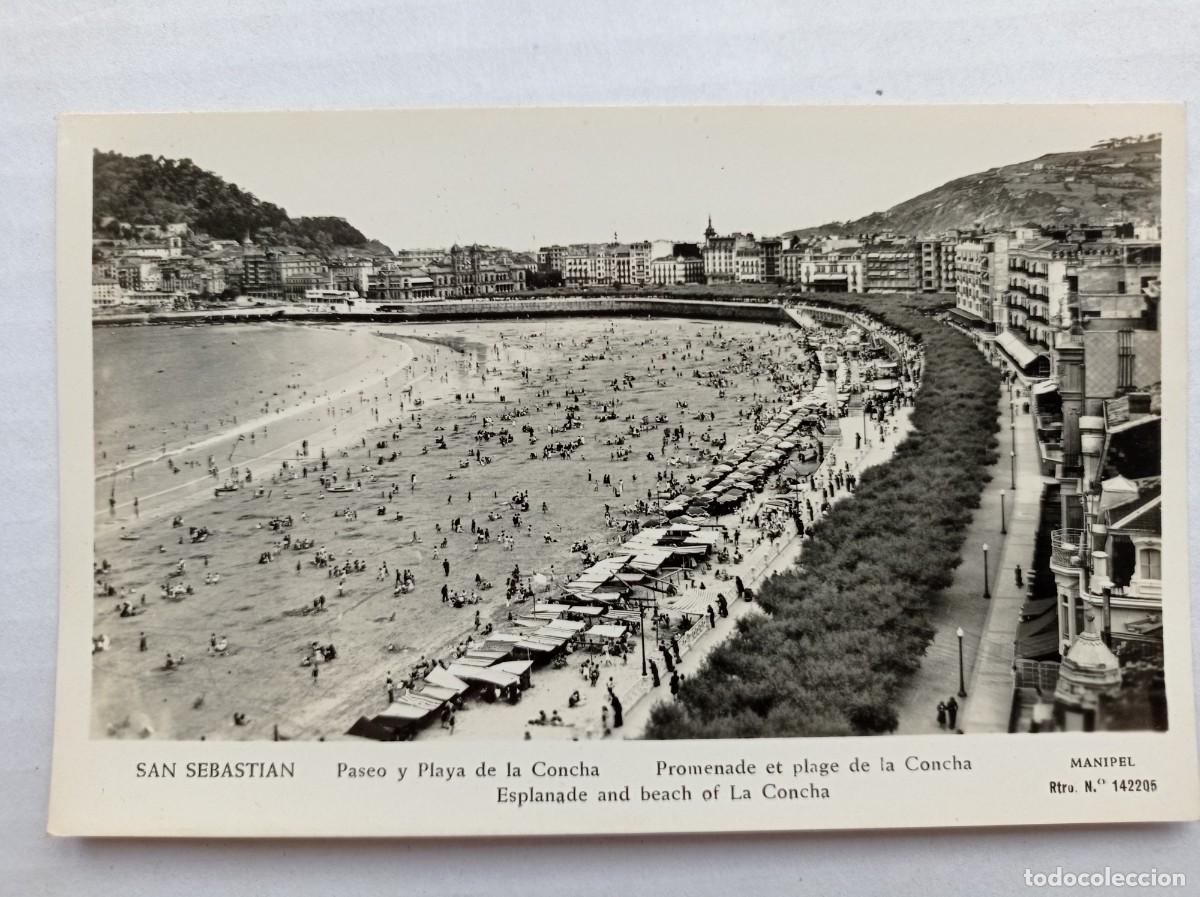 Cartoline: TARJETAS POSTALES S. SEBASTIAN PASEO Y PLAYA DE LA CONCHA ED. ARRIBAS