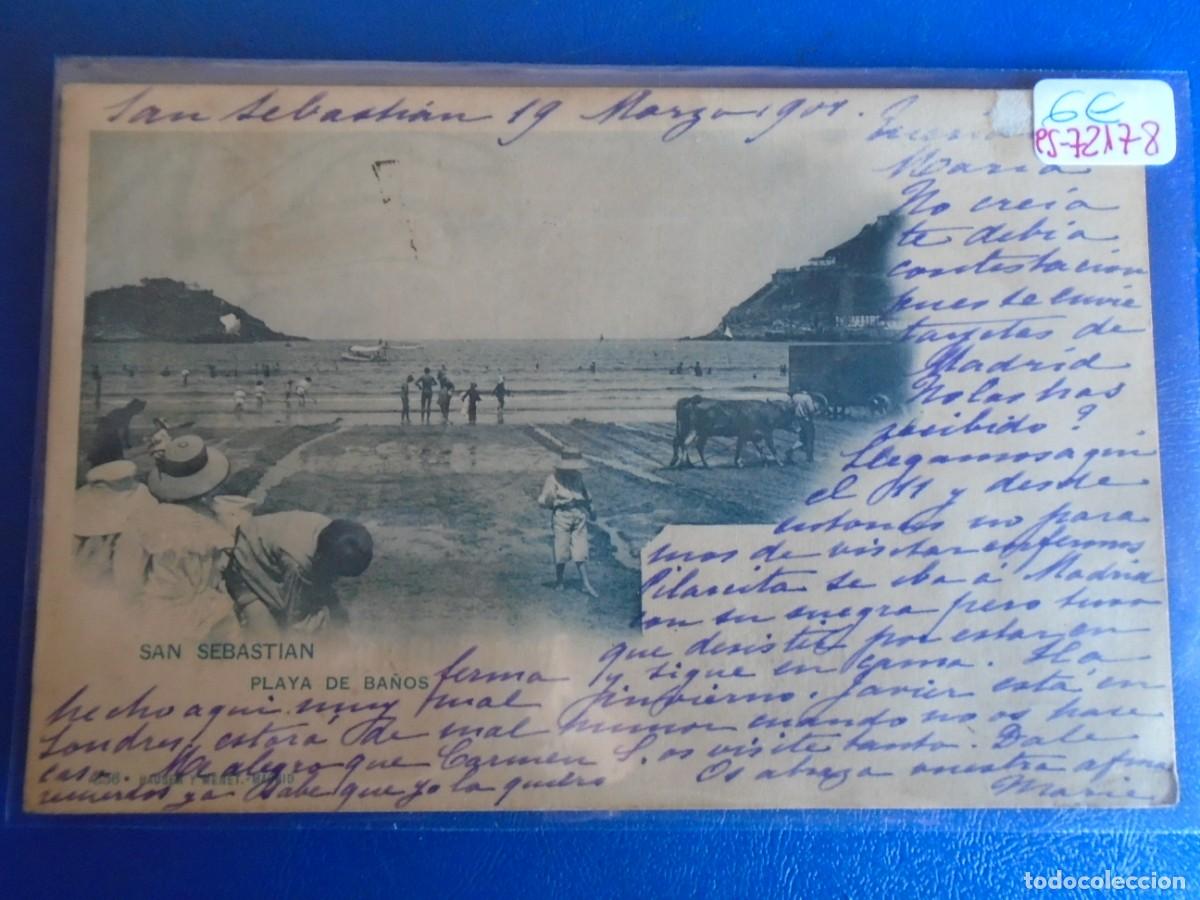 Postcards: (PS-72178)POSTAL DE SAN SEBASTIAN-PLAYA DE BA&Ntilde;OS.HAUSER Y MENET