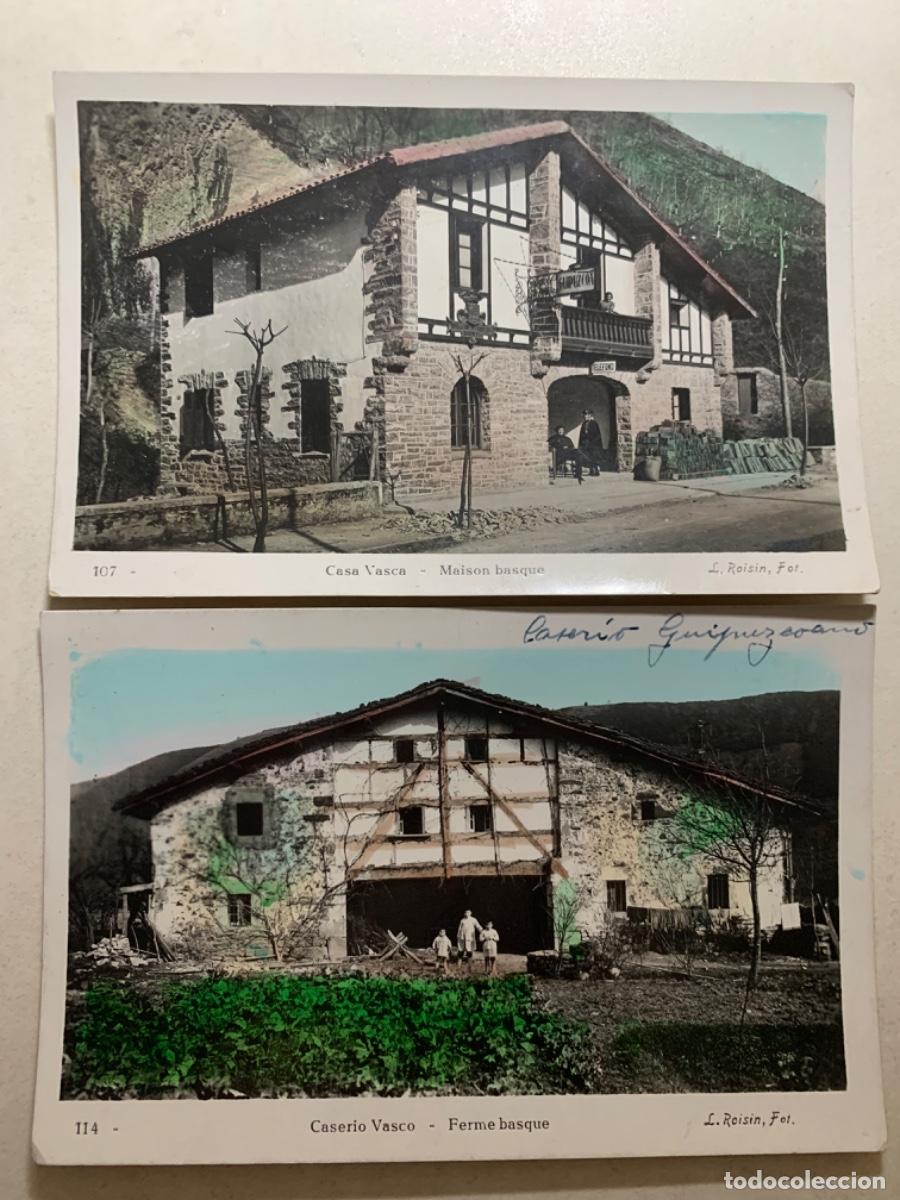 Postcards: DOS POSTALES PA&Iacute;S VASCO - CASA VASCA - CASER&Iacute;O VASCO - L. ROISIN FOT.- SIN CIRCULAR